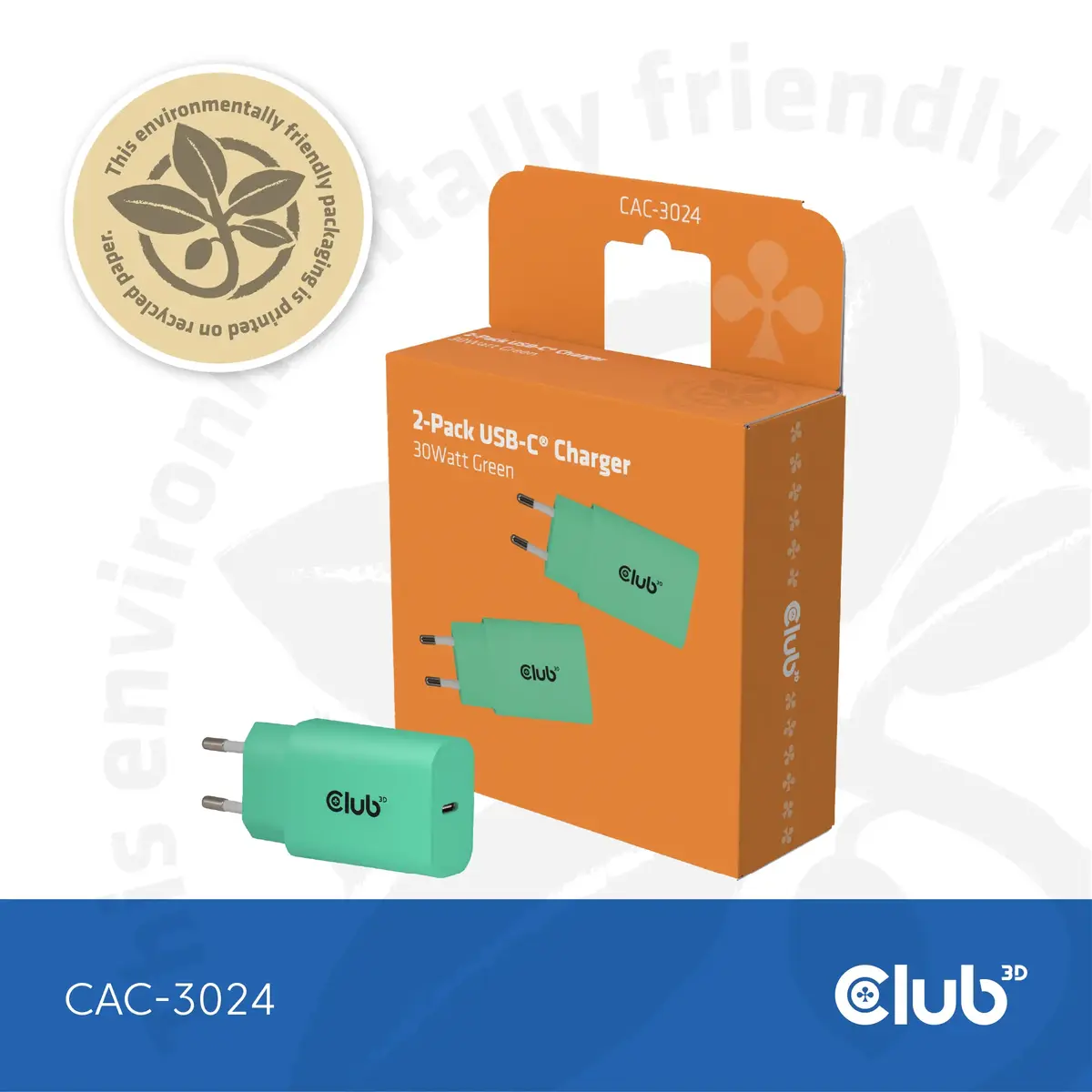 club 3d USB-C lādētāju komplekts 2 gab. 30W Photo 10