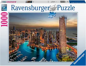 Ravensburger Dubai Marina at Night Jigsaw Puzzle, 1000 Pieces