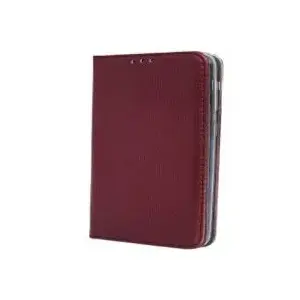 Smart Magnetic Case iLike for Xiaomi Redmi 12C — Burgundy protective phone case with magnetic closure