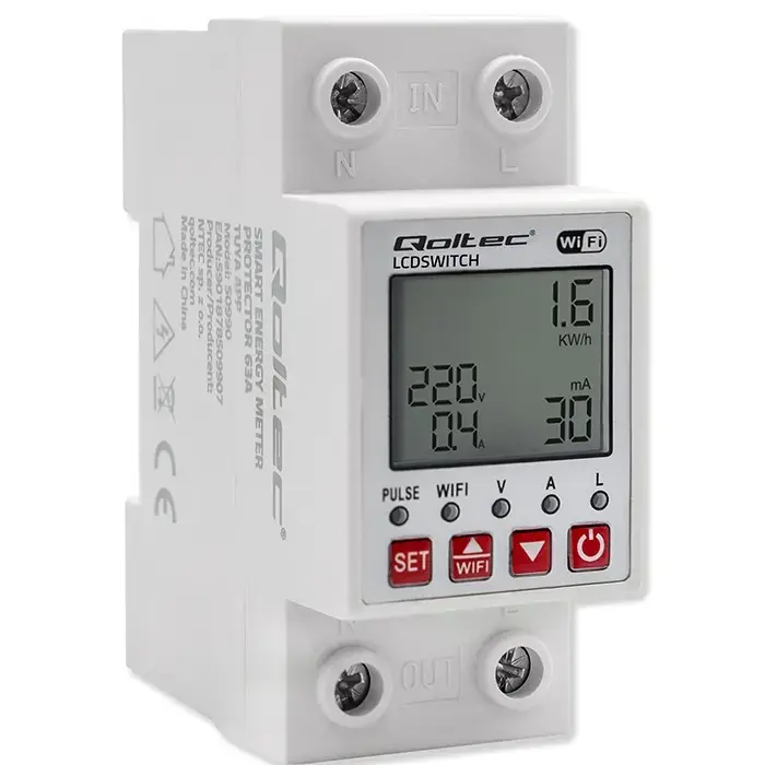 DIN-rail WiFi relay QOLTEC 50990 — 63A Photo 5