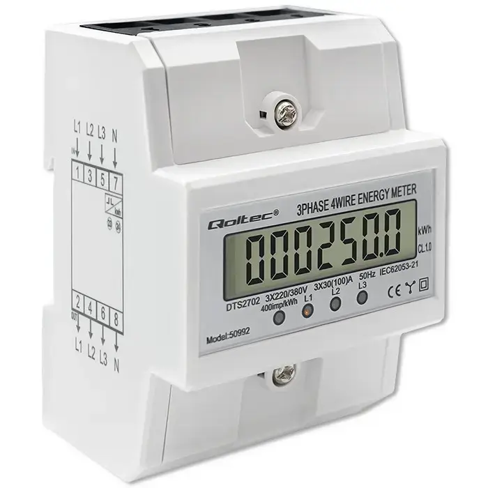 Three-phase meter QOLTEC 50992 400V 100A Photo 2
