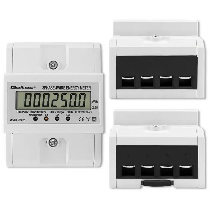 Three-phase meter QOLTEC 50992 400V 100A Photo 3