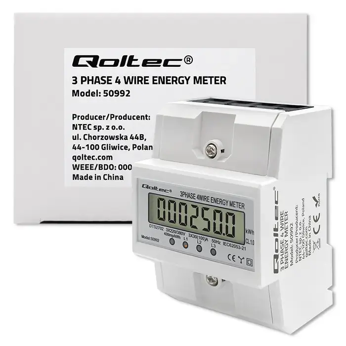 Three-phase meter QOLTEC 50992 400V 100A Photo 4
