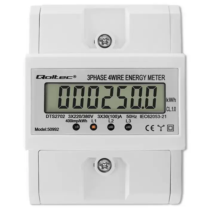 Three-phase meter QOLTEC 50992 400V 100A Photo 7