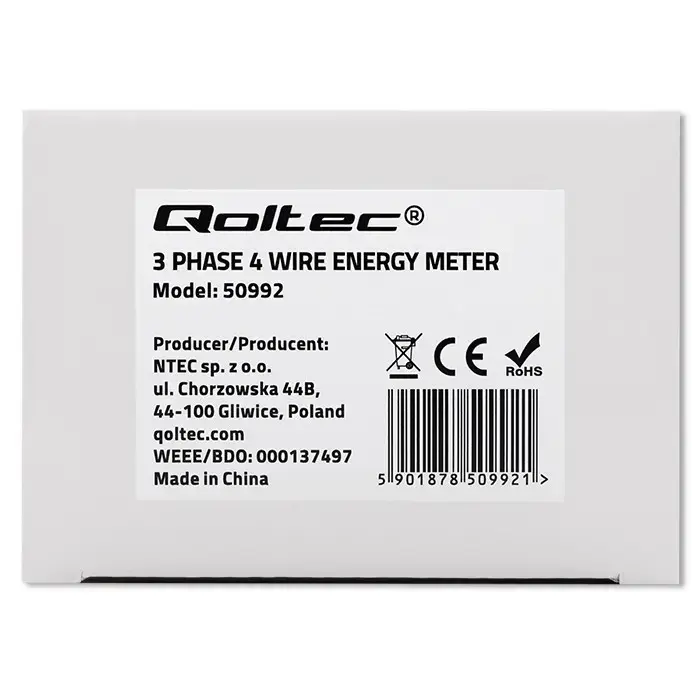 Three-phase meter QOLTEC 50992 400V 100A Photo 12