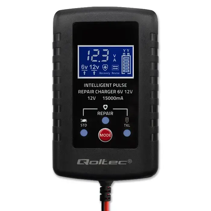 Lādētājs QOLTEC 52426 6V/12V 2A LED Photo 4