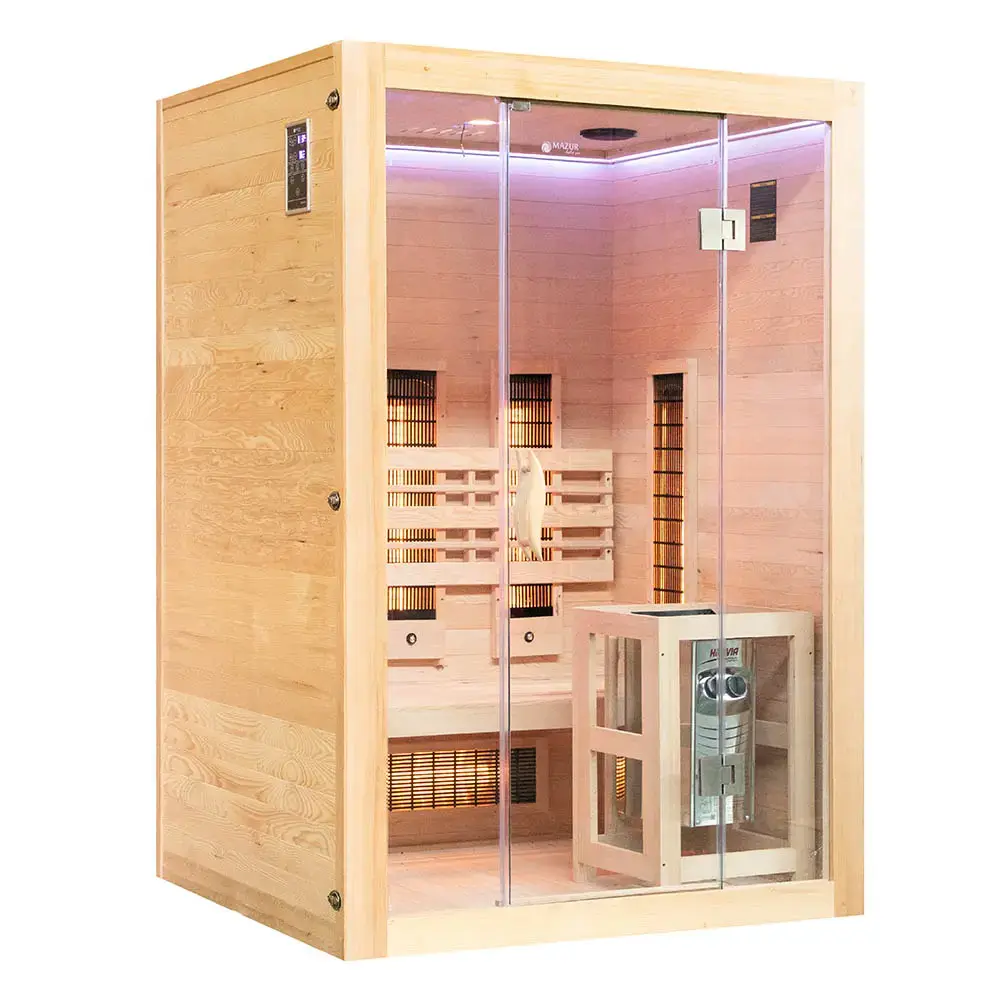 Инфракрасная сауна AMUE AMO-SW 2 COMBO с каменкой Harvia Photo 5