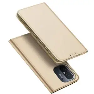 Flip Card Wallet Stand Case by dux ducis for Xiaomi Redmi 12C / Poco C55 — Gold