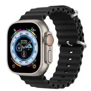 Силиконовый ремешок dux ducis для Apple Watch 8/7/6/5/4/3/2/SE — черный