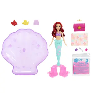 Mattel modeļu lelle Disney Princess Ariel ar baseinu un veidojamu smilšu komplektu, 350 mm, audums/plastmasa