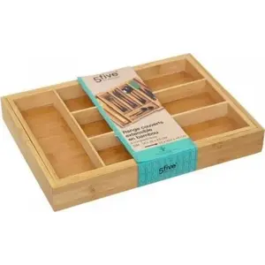 Лоток-органайзер для столовых приборов 5_five S7901381 бамбук 34×25×4,5 см
