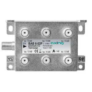 Cable splitter Axing BAB 6-02P Frequency range 5 - 1218 MHz