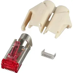 Modular RJ-45 Insert Hirose H7641.1-100 Cat6 beige/red 27/7, pack of 100