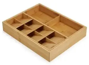 Cutlery Organizer joseph joseph DrawerStore Bamboo - compact utensil tray for drawers, bamboo construction