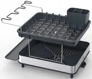 Dish rack joseph joseph Excel stainless steel 2-tier compact design