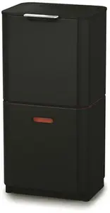 Waste and Recycling Bin joseph joseph Totem Max 60L Black, 60 L capacity, dual-compartment