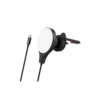 Автомобильный магнитный держатель‑зарядка ER POWER ERPWMAC15BK с MagSafe 15W для Qi‑совместимых iPhone
