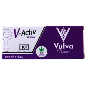 Topical intimate vulva cream HOT V-Activ CBD 50 ml – CBD-infused topical care for vulva and clitoris