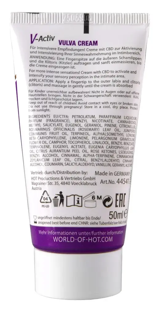 Интимный крем для вульвы HOT V-Activ CBD 50 мл Photo 3