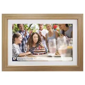 Цифровая фоторамка DENVER PFF-1042LW Wood 25,6 см (10,1") IPS 1280x800 16 ГБ Wi‑Fi сенсорный экран