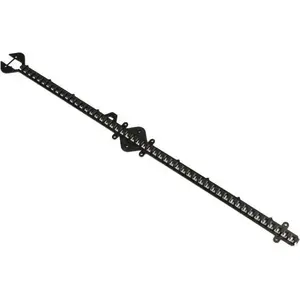 Mounting Rail DANFOSS 19805220, 1 m length, 10 mm pitch, black plastic