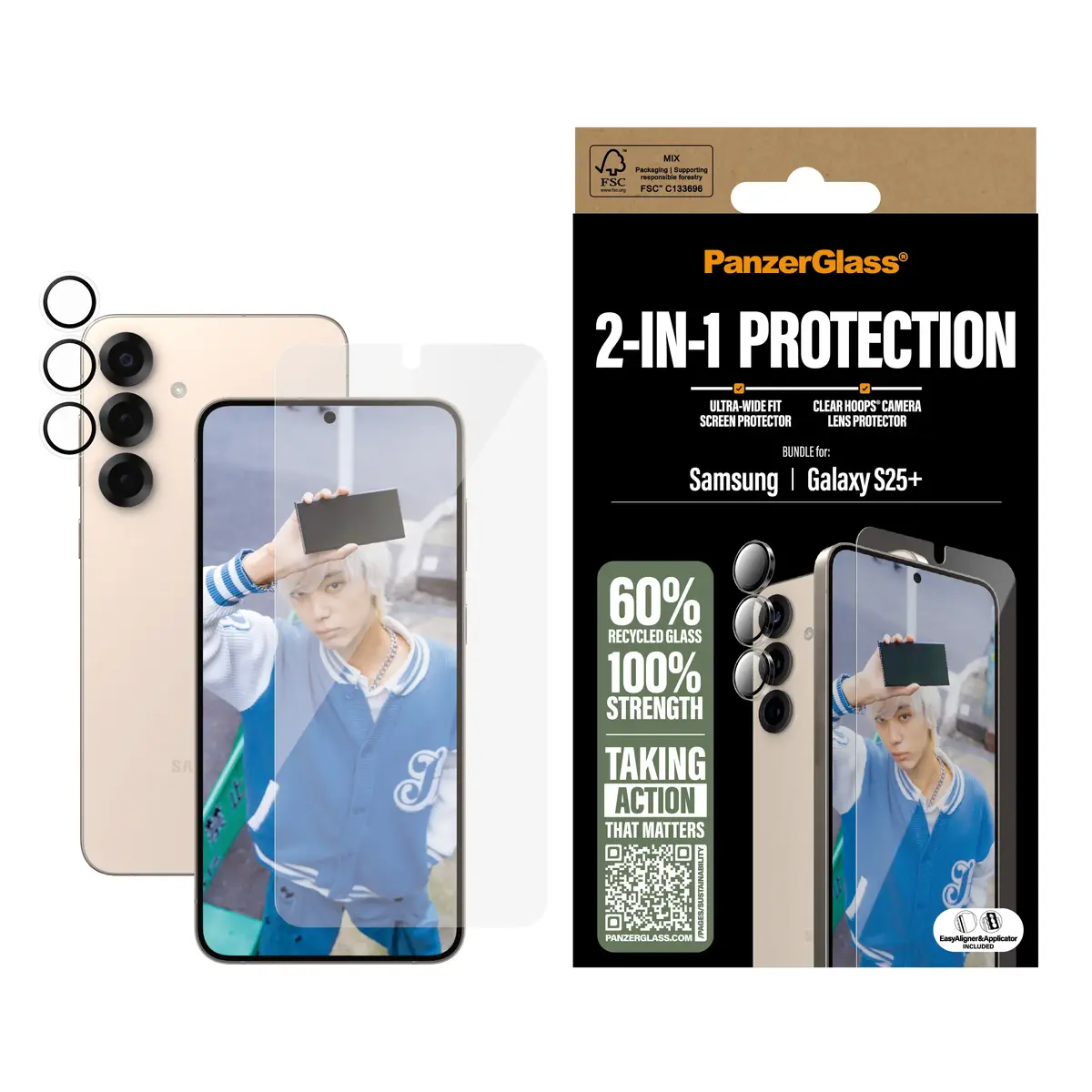PanzerGlass 2-в-1 Защитный комплект Samsung Galaxy S25+ Photo 2