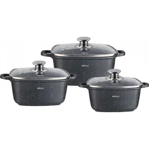 Cookware set KingHoff KH-1607 — pot and pan set with marble coating