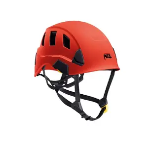 Protective helmet PETZL Strato Vent — lightweight, ventilated, adjustable size (Red)