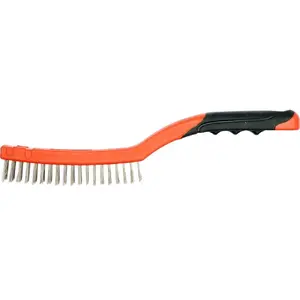 Wire brush YATO YT-6335, 340 mm width, PVC and rubber handle, stainless steel bristles