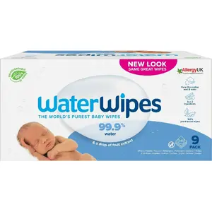 WaterWipes WaterWipes, BIO, Chusteczki nawilżane wodne, 60szt.x9, PL (DZIEWIĘCIOPAK)
