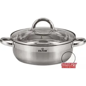 Flat Pot Zilner ZL-7406 stainless steel 7.5 L, 30 cm