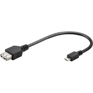 Goobay USB Cable USB 2.0 0.2m USB A Micro-USB B Black