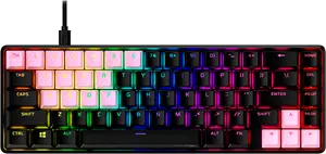 HyperX Rubber Keycaps Игровой набор клавиш розовый US Layout для механических клавиатур термопластичный эластомер