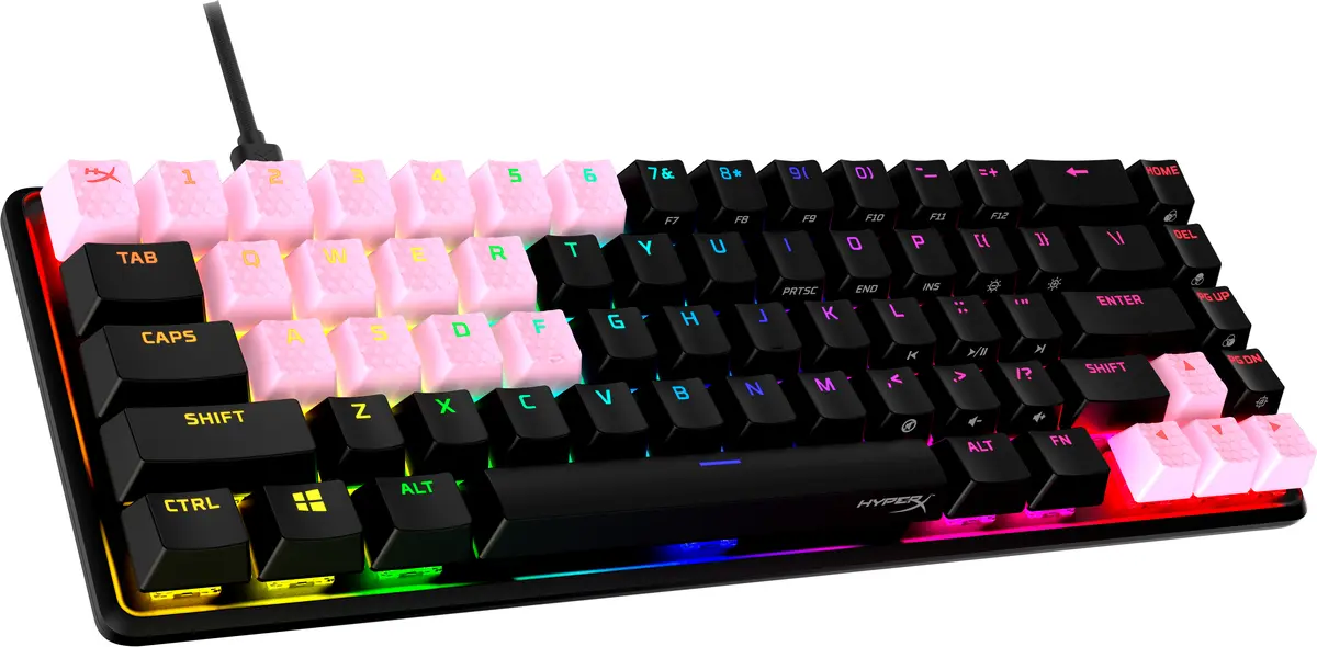 HyperX Rubber Keycaps Spēļu taustiņu komplekts rozā US Layout Photo 3