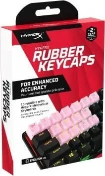 HyperX Rubber Keycaps Spēļu taustiņu komplekts rozā US Layout Photo 14