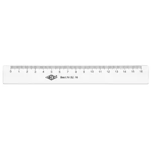 Ruler WEDO 52 16 160 mm Plastic Transparent