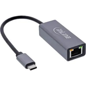 InLine 33380Q RJ-45 Adapter USB Type-C Male 1 Gbit/s Grey
