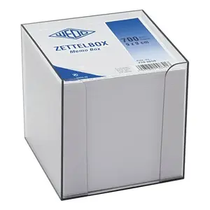 Note Paper Square Wedo 270 2650 Transparent White 700 sheets
