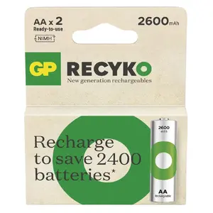 Rechargeable AA Ni‑MH batteries GP Battery GP270AAHCER21-2TLB2 2600mAh 2 pcs