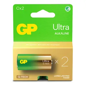 Single-use battery GP Batteries Ultra Alkaline GP14AU C LR14 10 years storage life