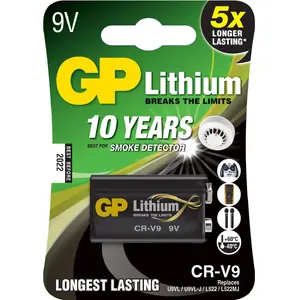 Single-use battery GP Batteries CR-V9 9V Lithium Prismatic