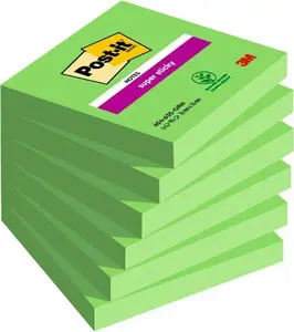 Sticky notes 3M Post-it Super Sticky 6546SA, green, 6 pads