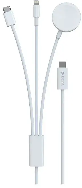 Devia EA520 3‑in‑1 cable USB‑C Lightning Apple Watch Photo 2