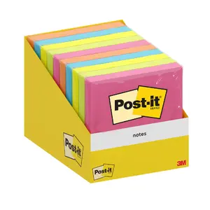 Sticky notes Post-IT 76 x 76 mm, 100 sheets, assorted colors