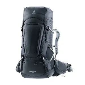 Mugursoma DEUTER Aircontact Pro 75+10 — tilpums 75+10 l, melna, ūdensnoturīga