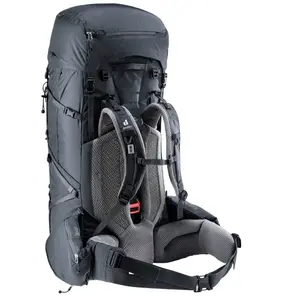 Mugursoma DEUTER Aircontact Pro 85+10 — tilpums 85+10 l, melna, universāla piegrieze, izturīga konstrukcija