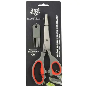 Kitchen herb scissors Prymus-AGD PL45AS2200 21 cm stainless steel, 10 blades, non-slip handle