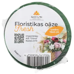 Round Flower Oasis ArtFlow 16x4 cm — decorative floral foam ring