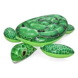 Детский надувной круг Bestway Tidal Turtle — 1530×1400×380 мм, зелёный с рисунком