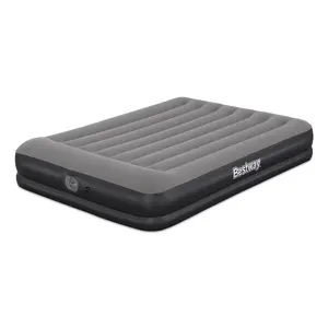 Air mattress Bestway Tritech Queen with built-in USB pump, 203 x 152 x 36 cm, grey